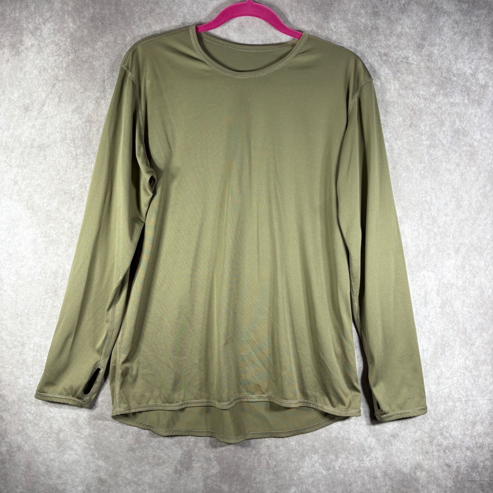 Milliken Undershirt Men Medium Green ECWCS Gen III Level 1 Base Layer Thumbholes
